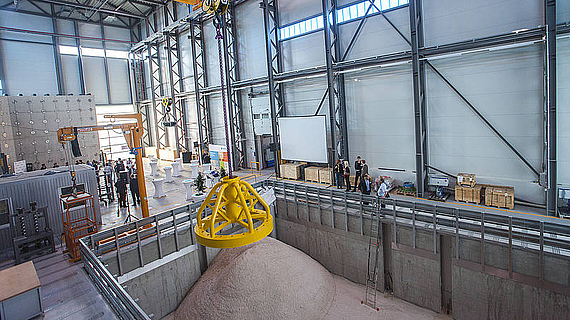 Foto der Grundbauversuchsgrube des Testzentrums Tragstrukturen
