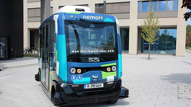 Der neue autonome Shuttlebus auf dem Campus Maschinenbau in Garbsen