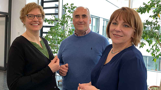 Gruppenfoto: Dr. Katja Lohmann, Leibniz Universität Hannover, Dr. Frank Hannig und Dr. Sandra Mattauch, Universität Erlangen-Nürnberg