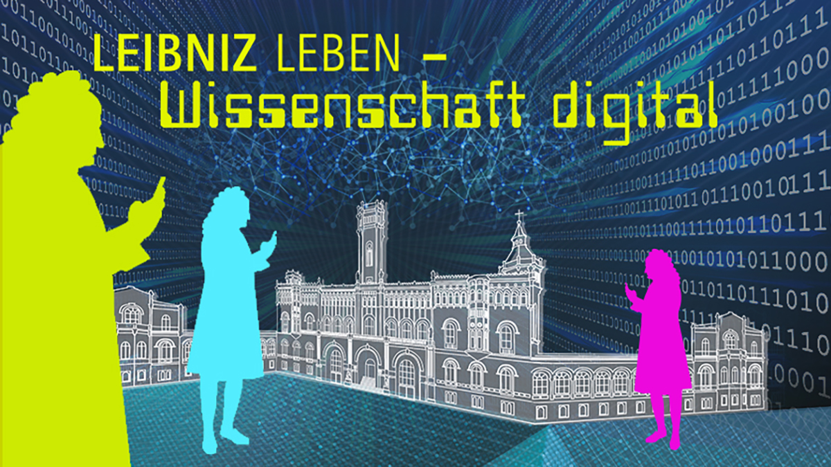 Grafik "Leibniz leben - Wissenschaft digital"